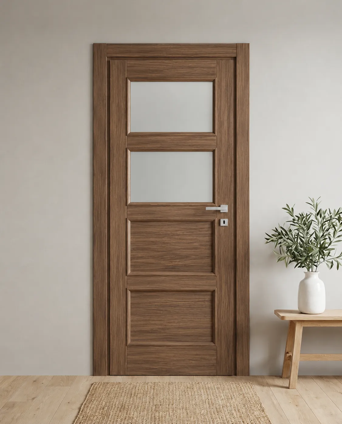 Porta interna laminata TOR-18 in Noce Alter