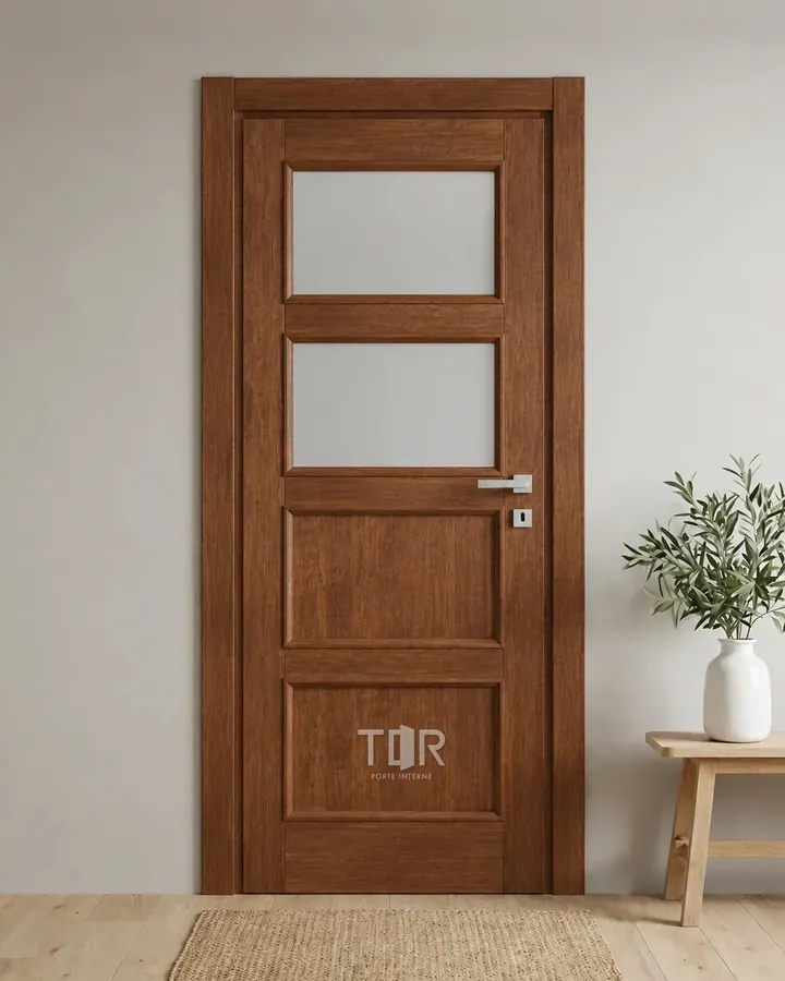 Porta interna laminata TOR-18 in Noce Naz