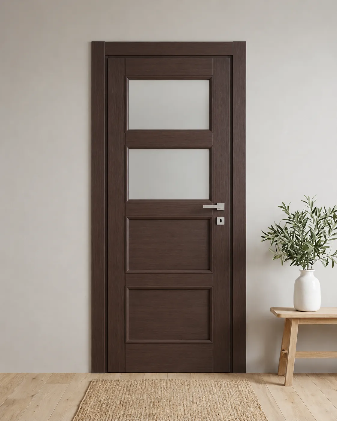 Porta interna laminata TOR-18 in Wengé