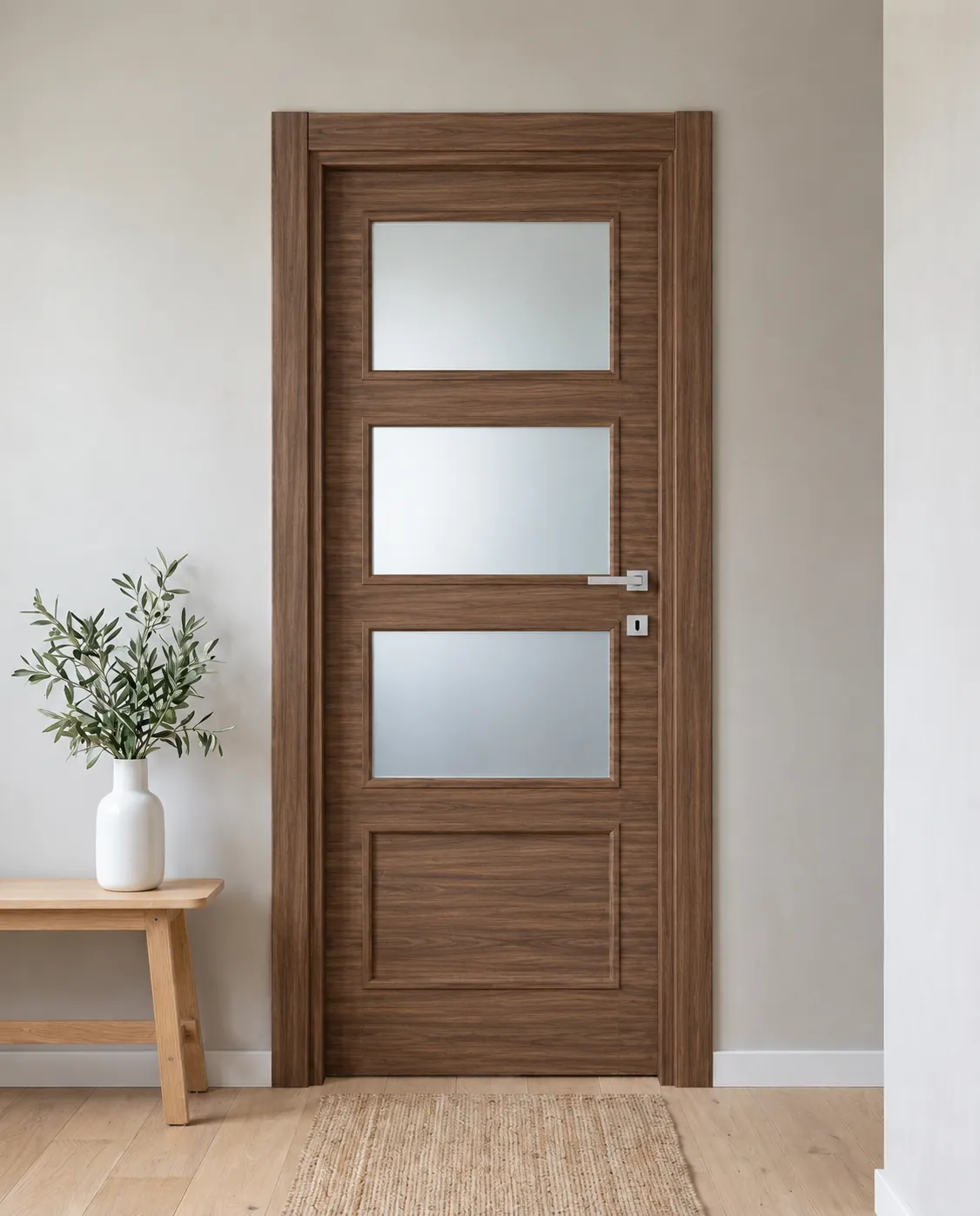 Porta interna laminata TOR-19 in Noce Alter