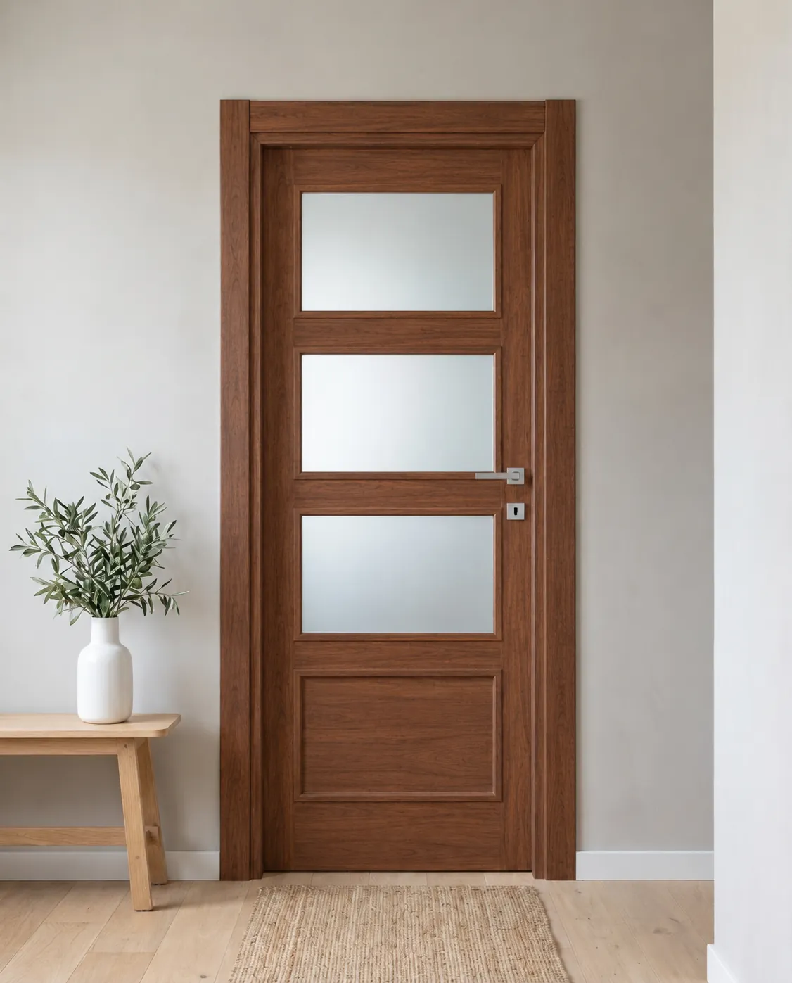 Porta interna laminata TOR-19 in Noce Naz