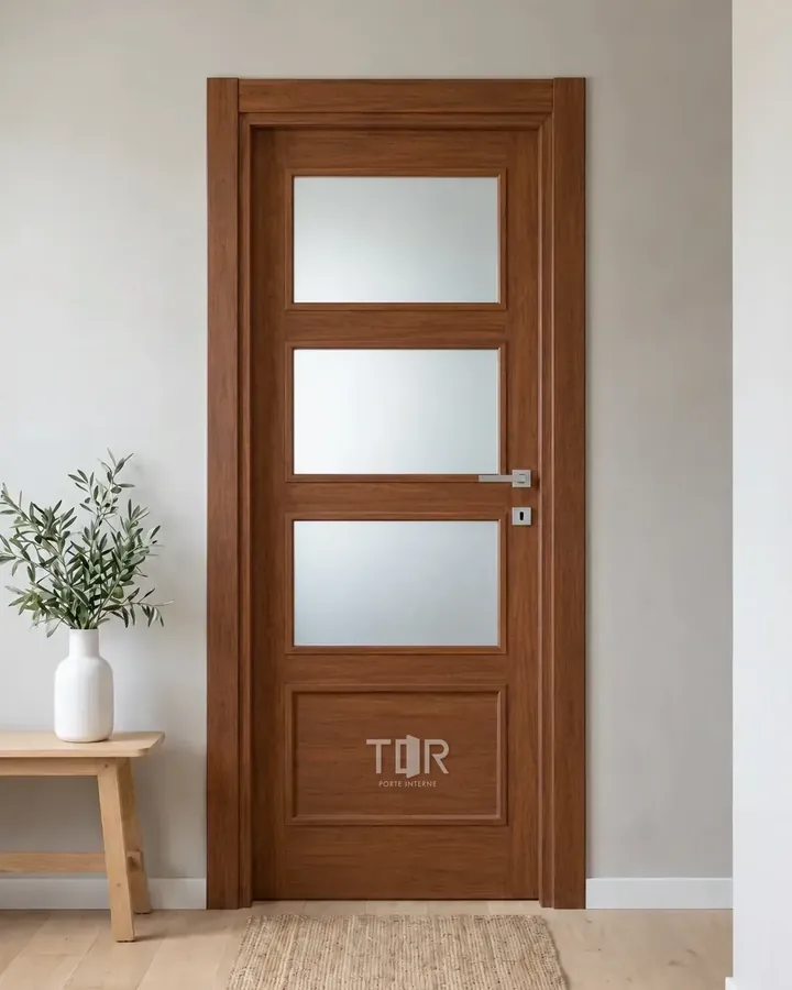 Porta interna laminata TOR-19 in Noce Naz