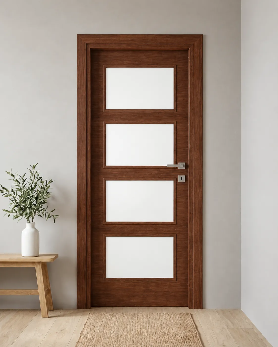 Porta interna laminata TOR-20 in Noce Naz