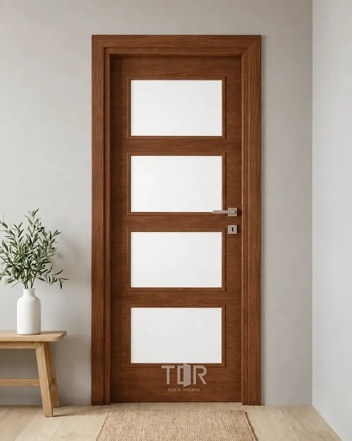 Porta interna laminata TOR-20 in Noce Naz