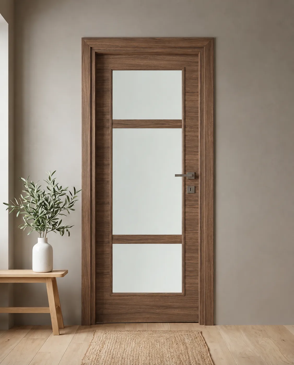 Porta interna laminata TOR-22 in Noce Alter