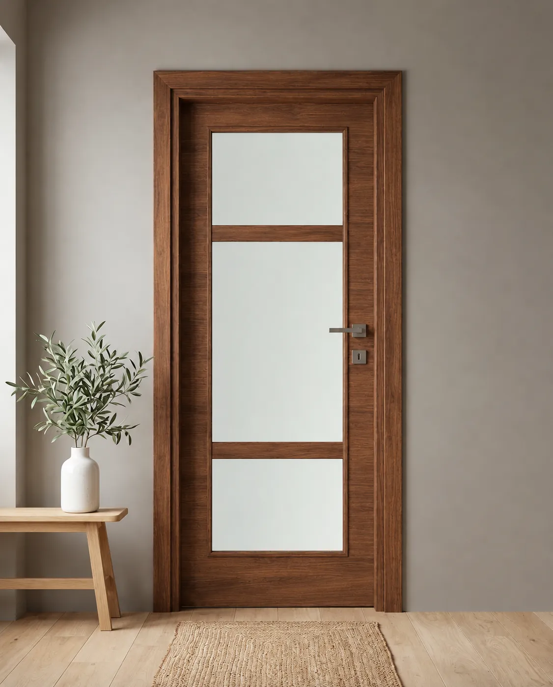Porta interna laminata TOR-22 in Noce Naz
