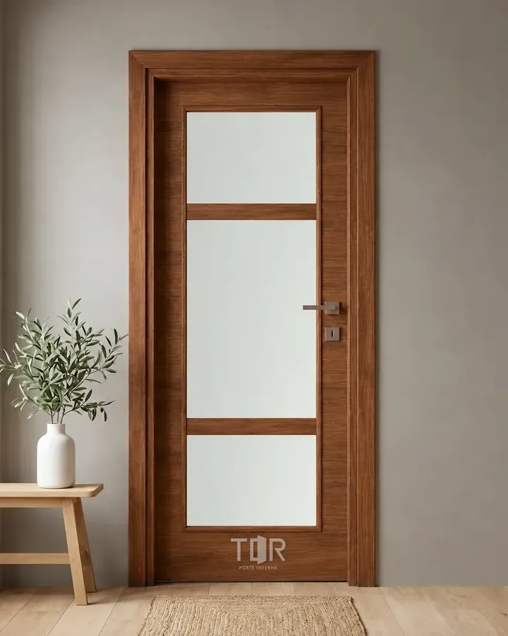 Porta interna laminata TOR-22 in Noce Naz