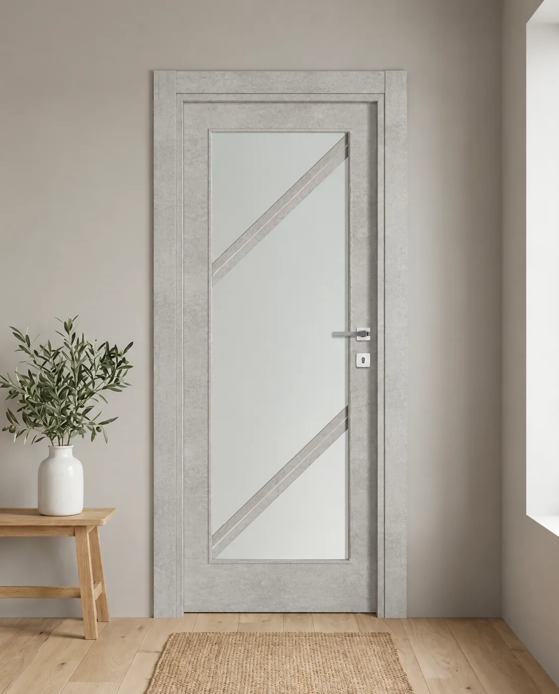 Porta interna laminata TOR-23 in Beton Maloja
