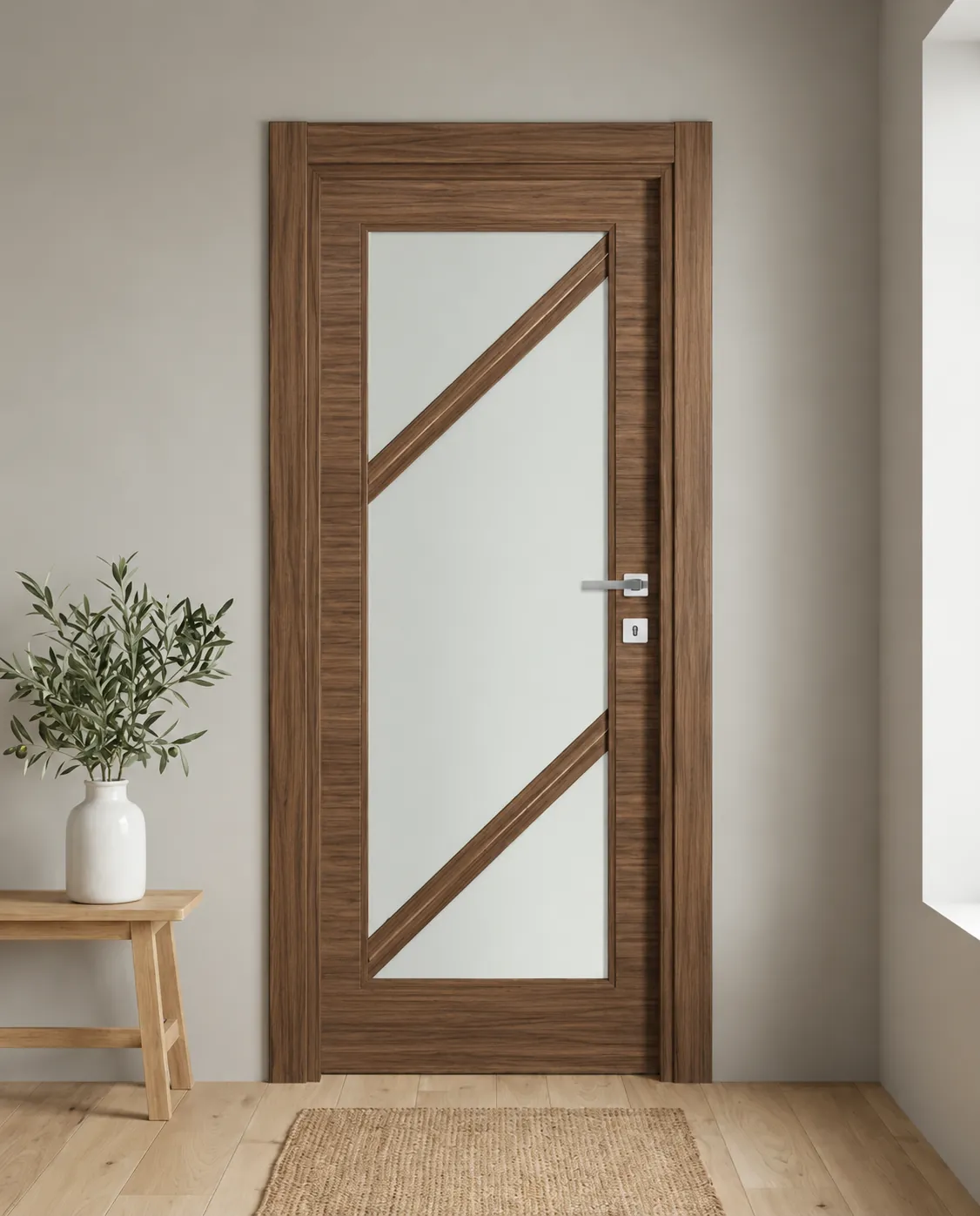 Porta interna laminata TOR-23 in Noce Alter
