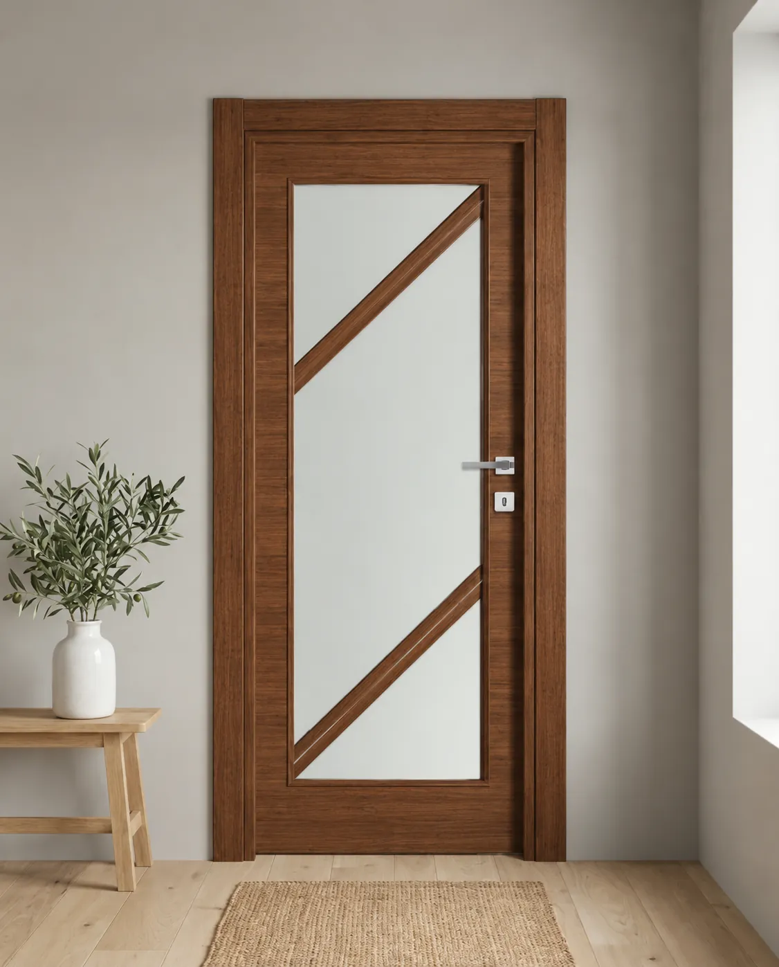 Porta interna laminata TOR-23 in Noce Naz