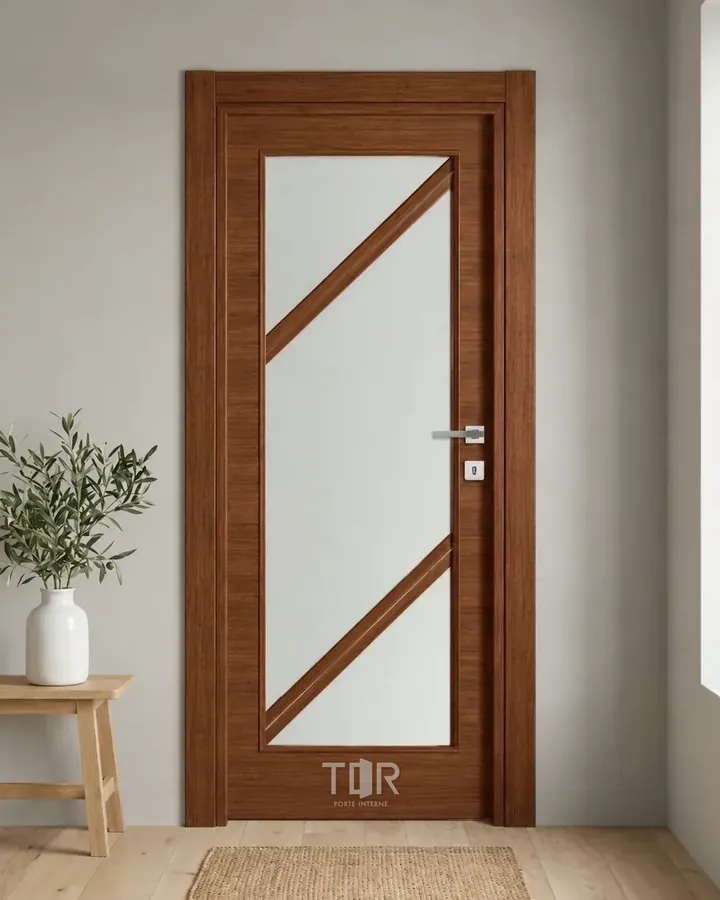 Porta interna laminata TOR-23 in Noce Naz