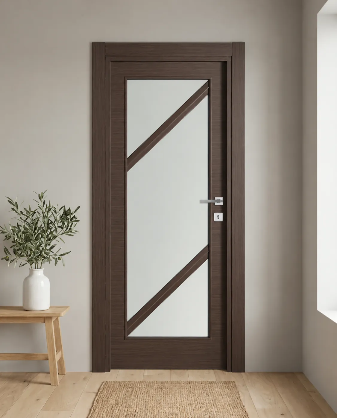 Porta interna laminata TOR-23 in Wengé