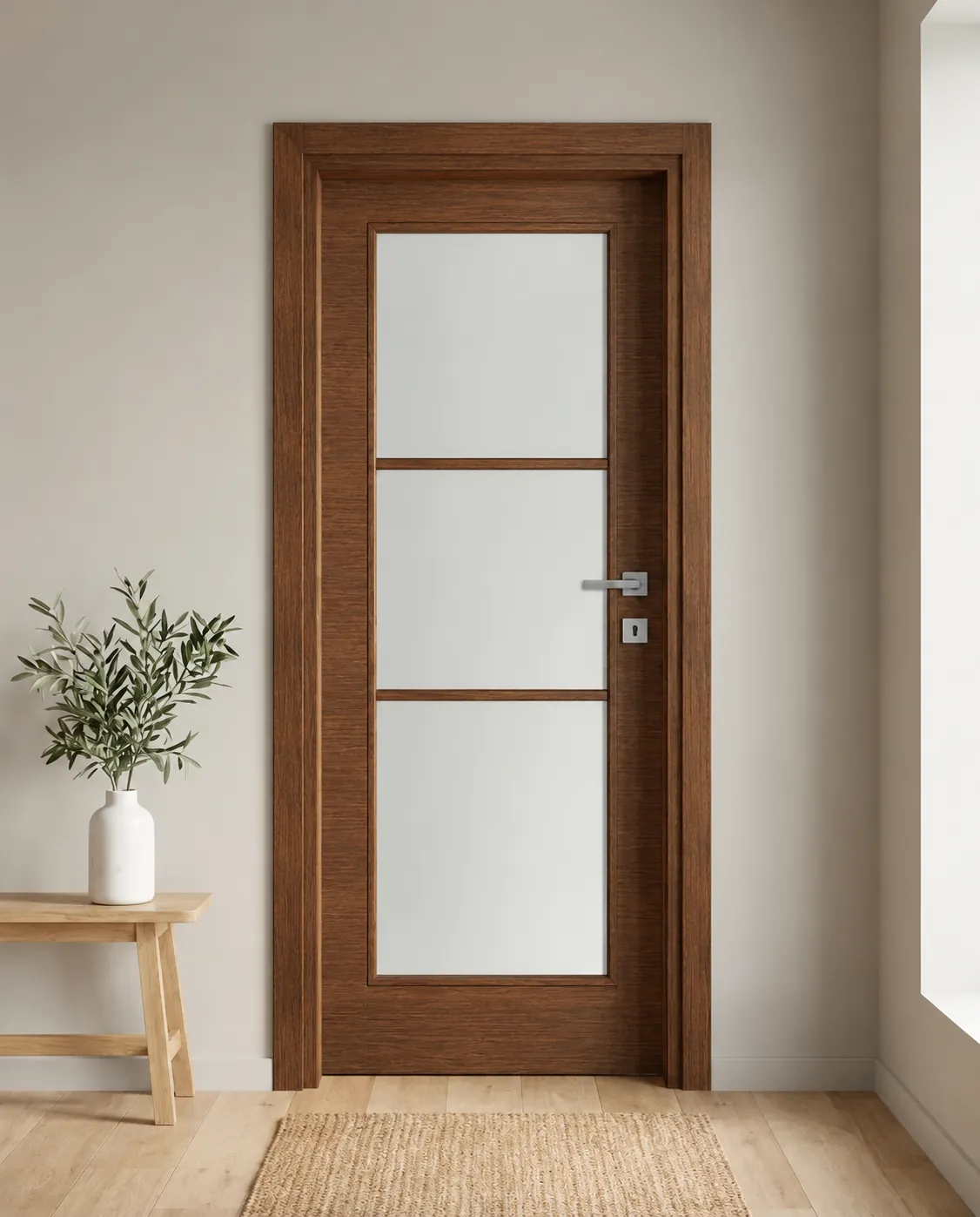 Porta interna laminata TOR-25 in Noce Naz
