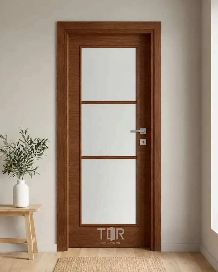 Porta interna laminata TOR-25 in Noce Naz