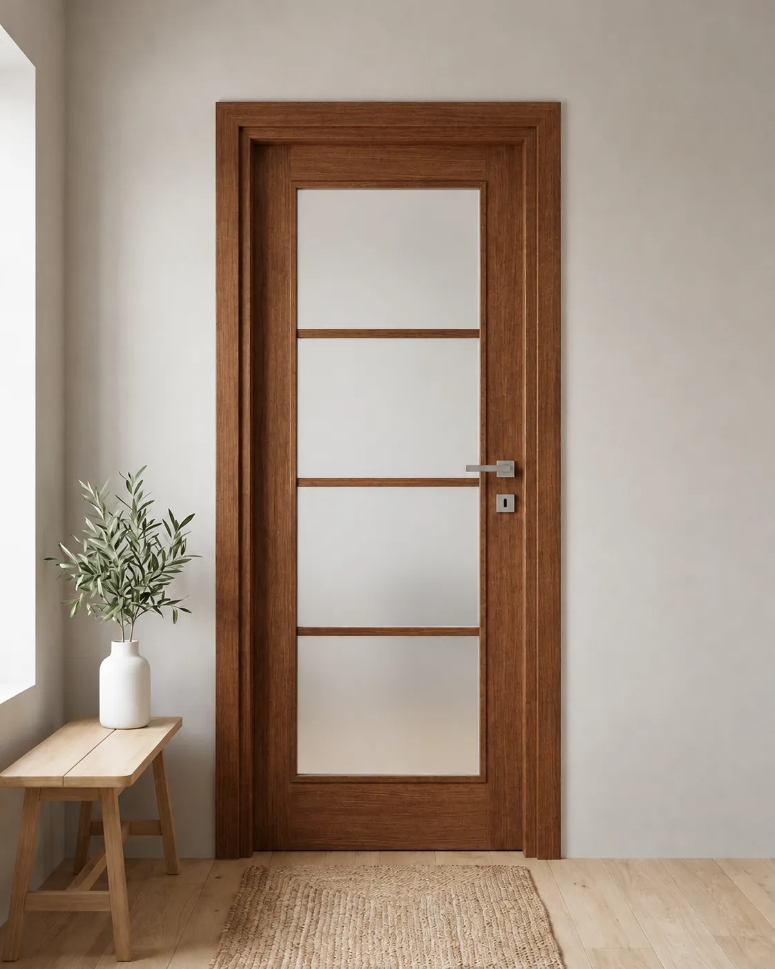Porta interna laminata TOR-26 in Noce Naz