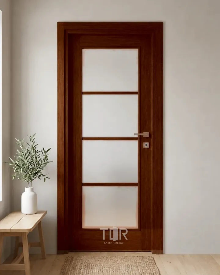 Porta interna laminata TOR-26 in Noce Naz