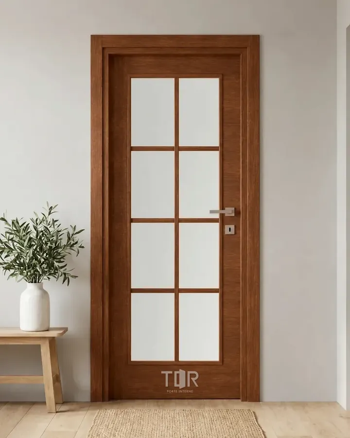 Porta interna laminata TOR-27 in Noce Naz