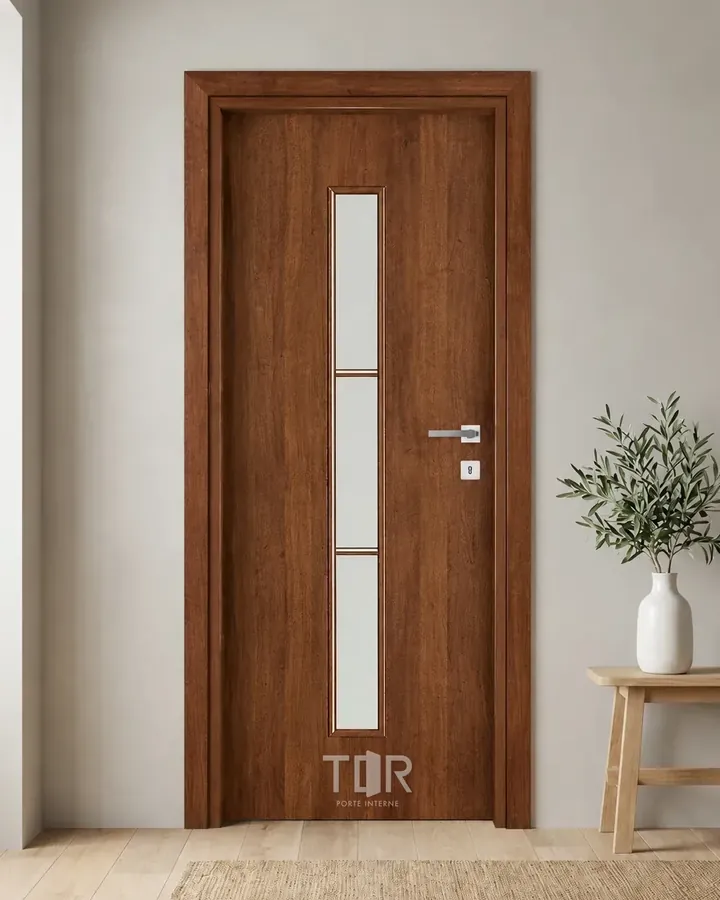 Porta interna laminata TOR-30 in Noce Naz