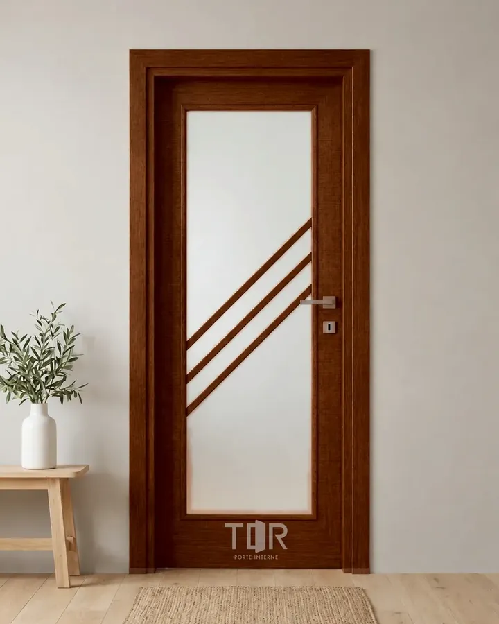 Porta interna laminata TOR-33 in Noce Naz