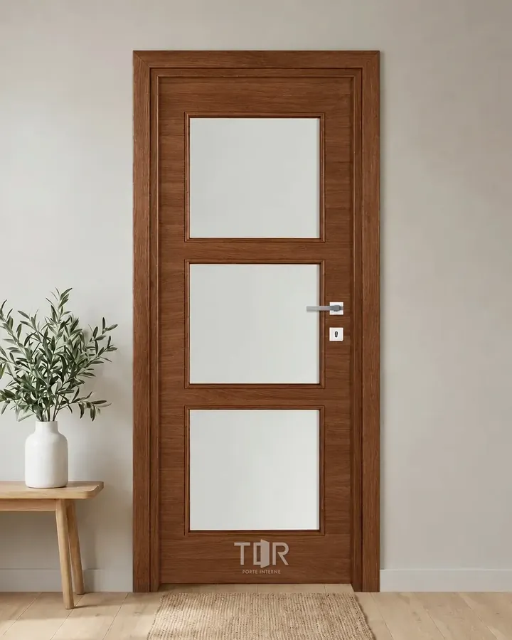 Porta interna laminata TOR-36 in Noce Naz