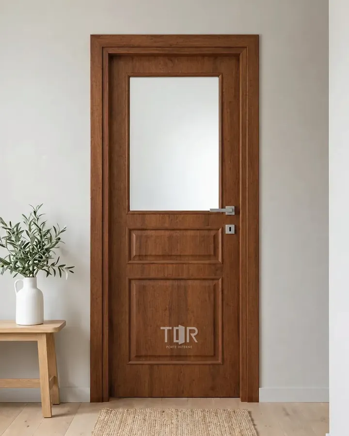 Porta interna laminata TOR-38 in Noce Naz