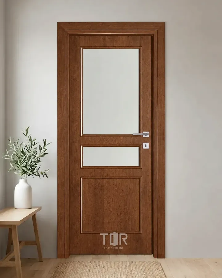Porta interna laminata TOR-39 in Noce Naz