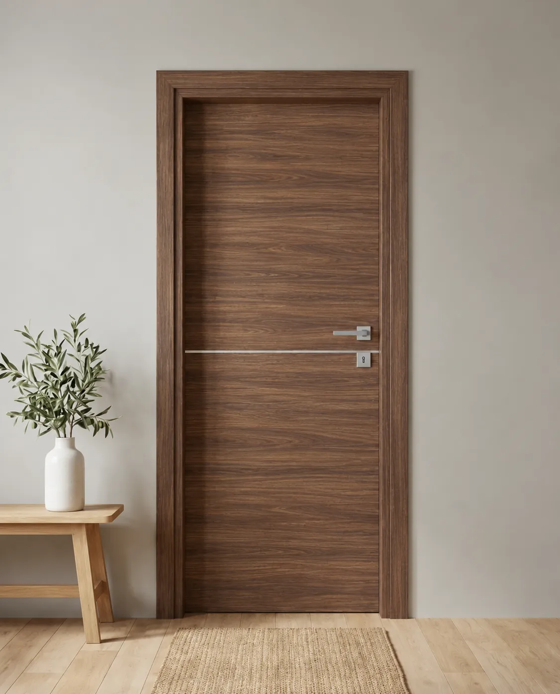 Porta interna laminata TOR-48 in Noce Alter