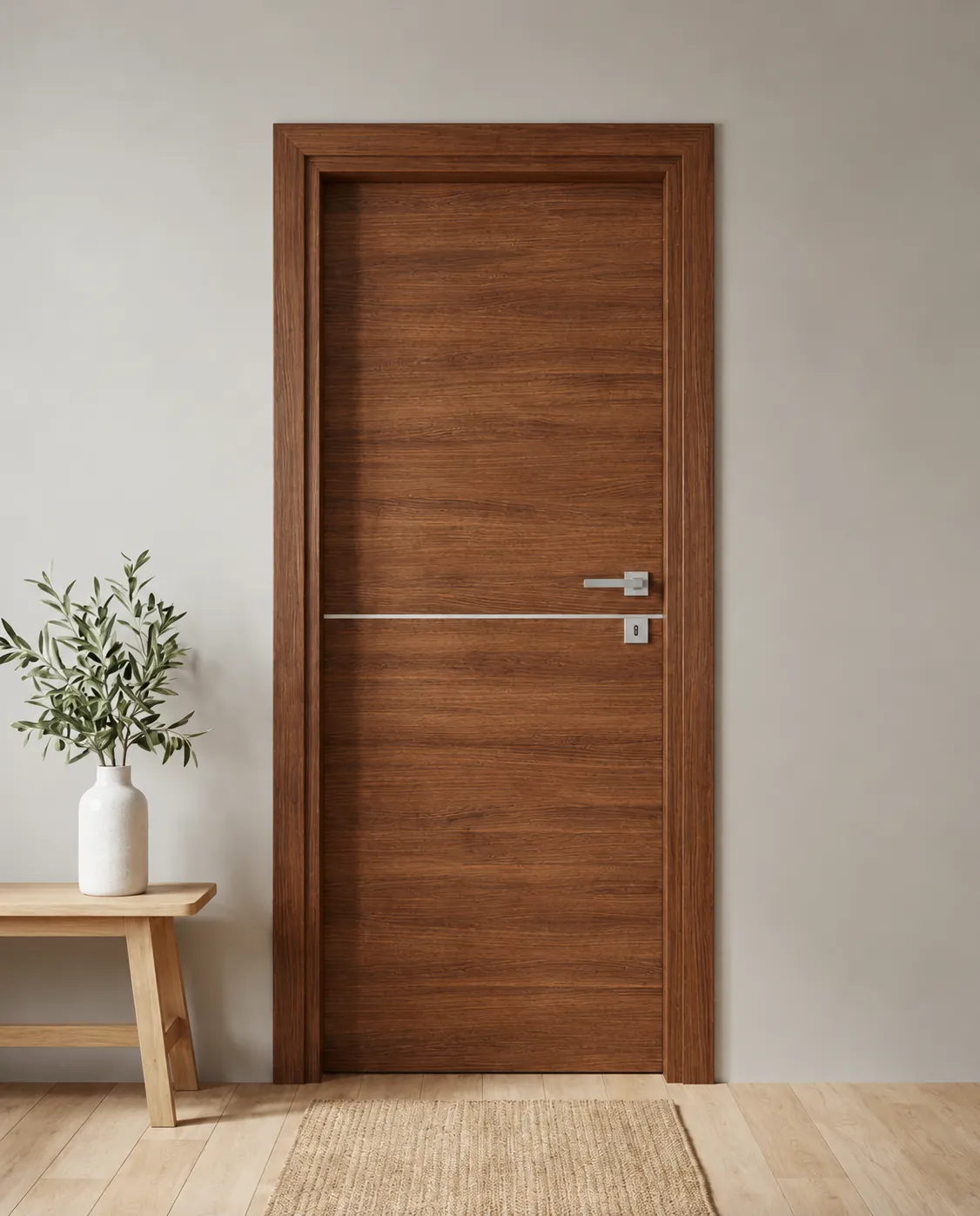 Porta interna laminata TOR-48 in Noce Naz