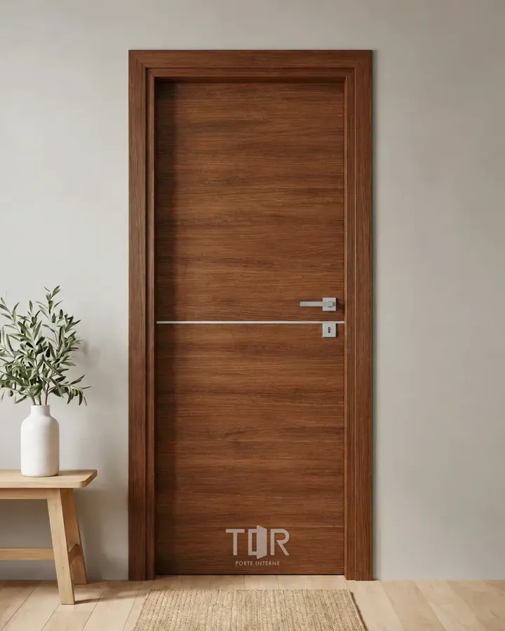 Porta interna laminata TOR-48 in Noce Naz