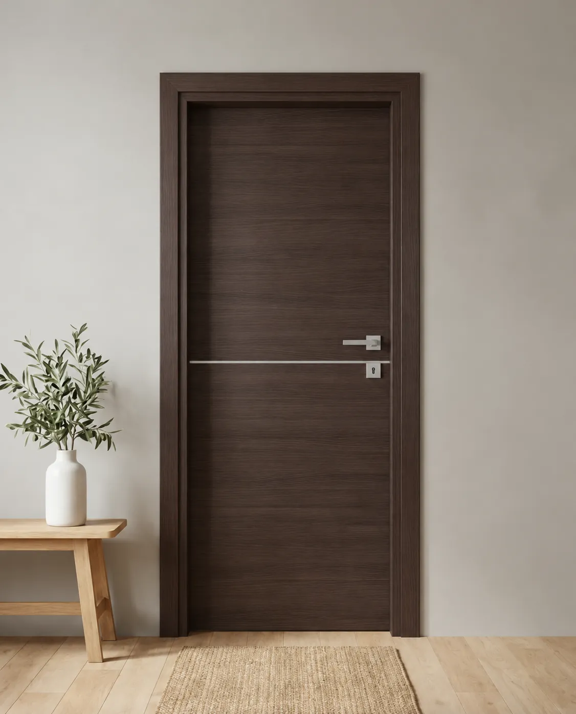 Porta interna laminata TOR-48 in Wengé