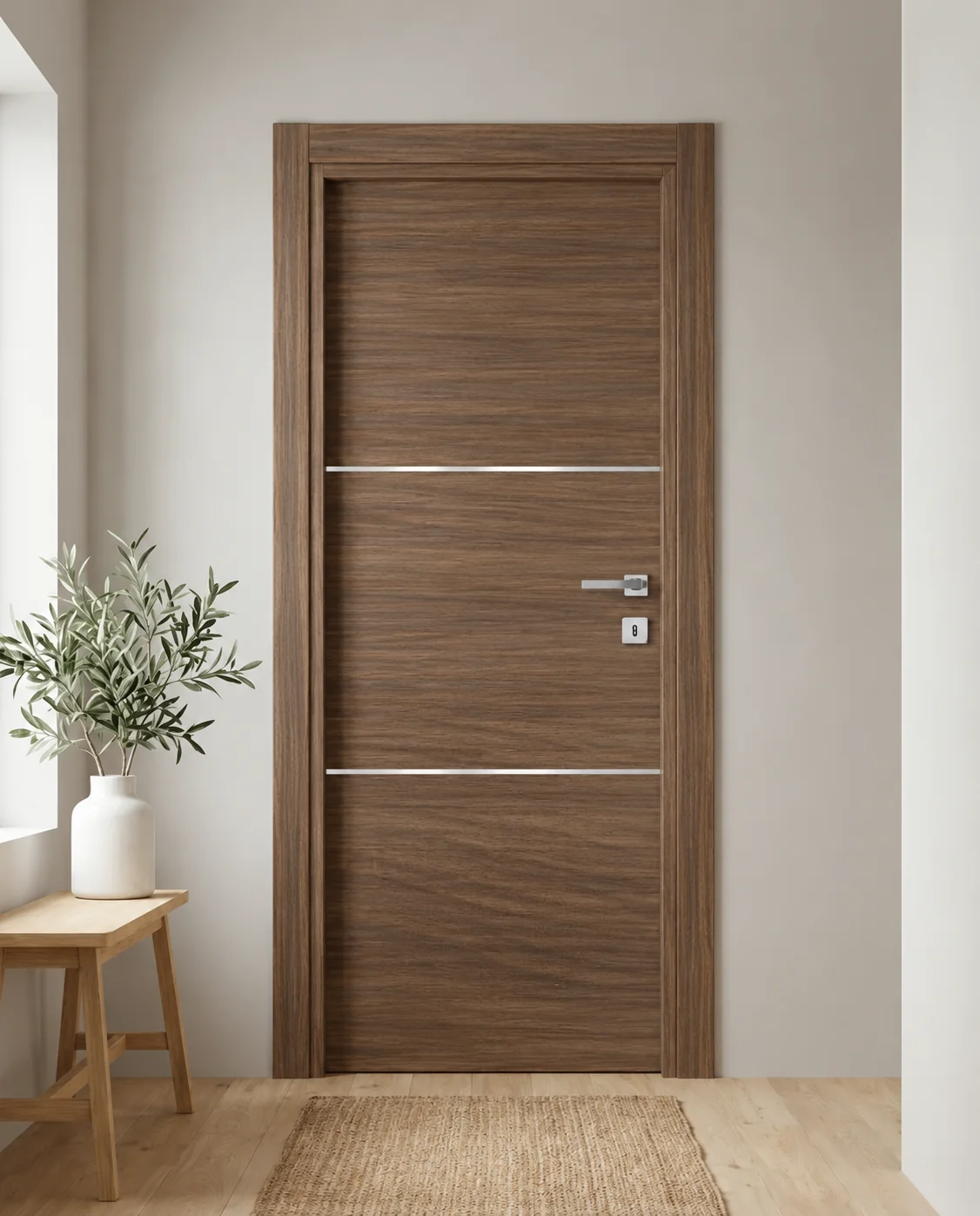 Porta interna laminata TOR-49 in Noce Alter