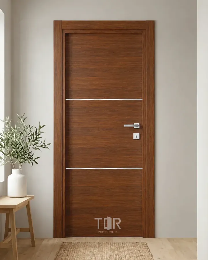 Porta interna laminata TOR-49 in Noce Naz