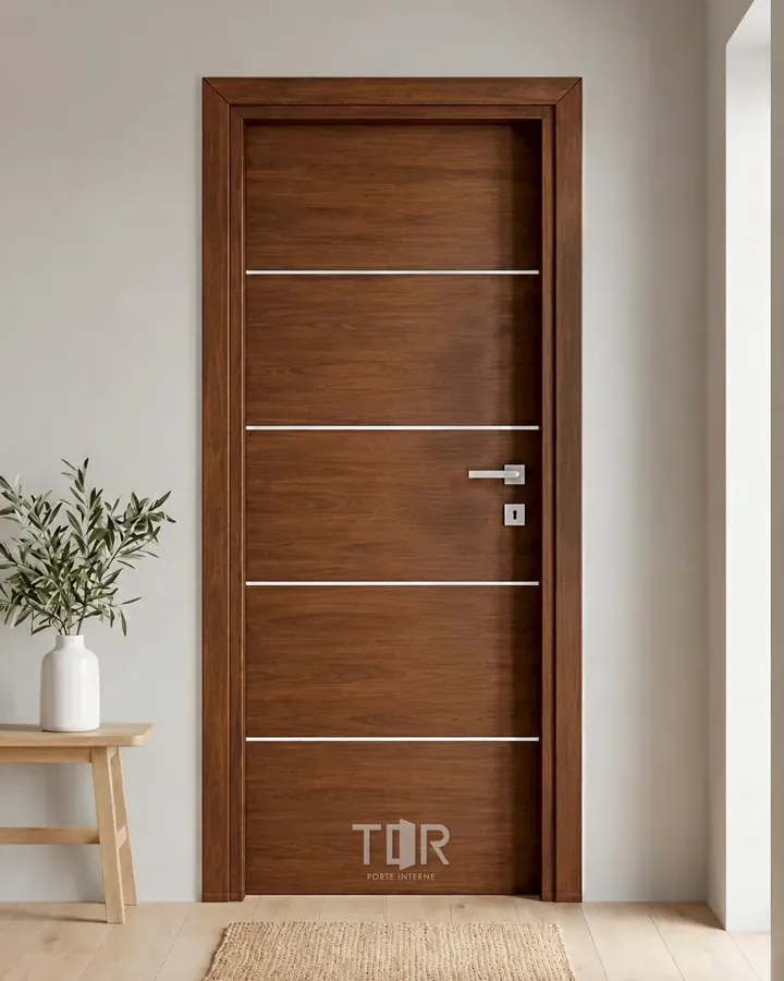 Porta interna laminata TOR-51 in Noce Naz