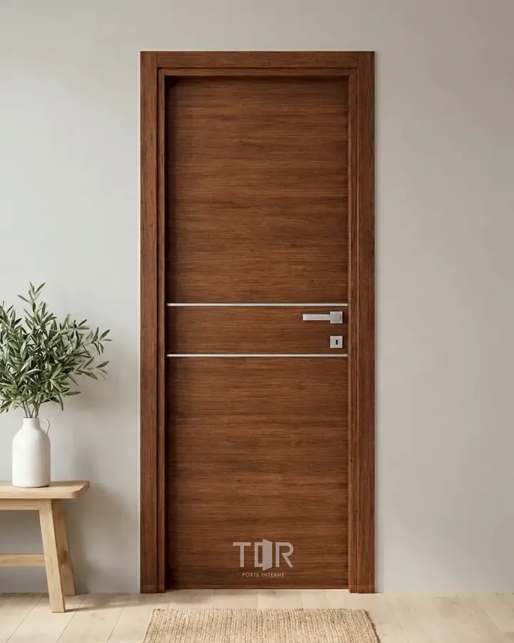 Porta interna laminata TOR-52 in Noce Naz