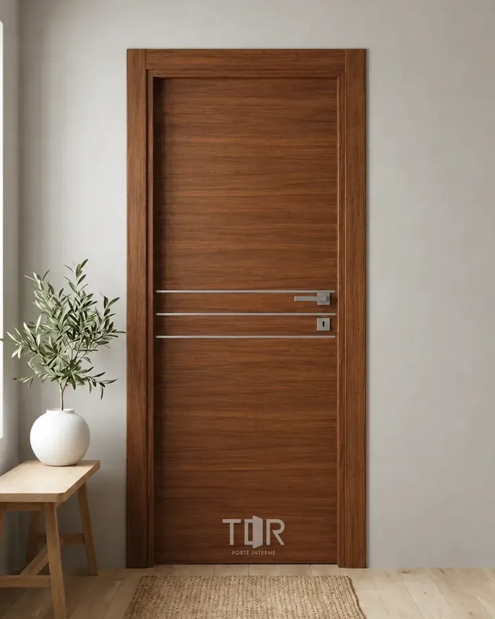 Porta interna laminata TOR-53 in Noce Naz