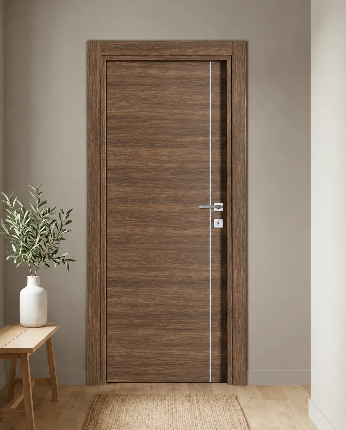 Porta interna laminata TOR-54 in Noce Alter