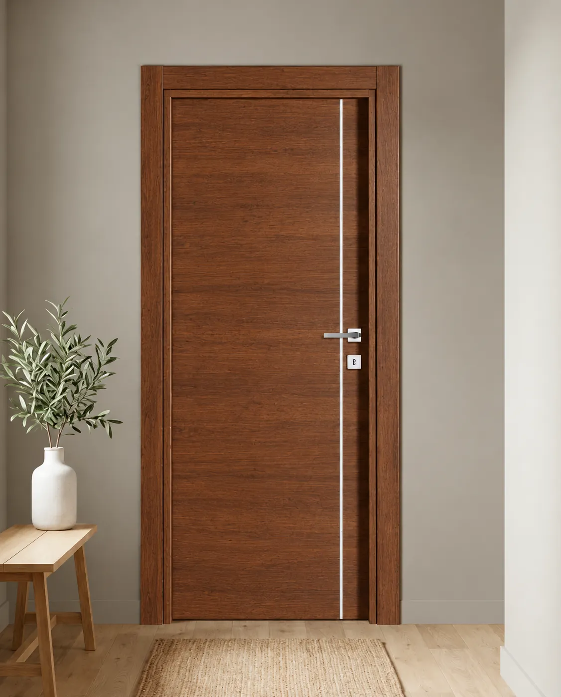 Porta interna laminata TOR-54 in Noce Naz