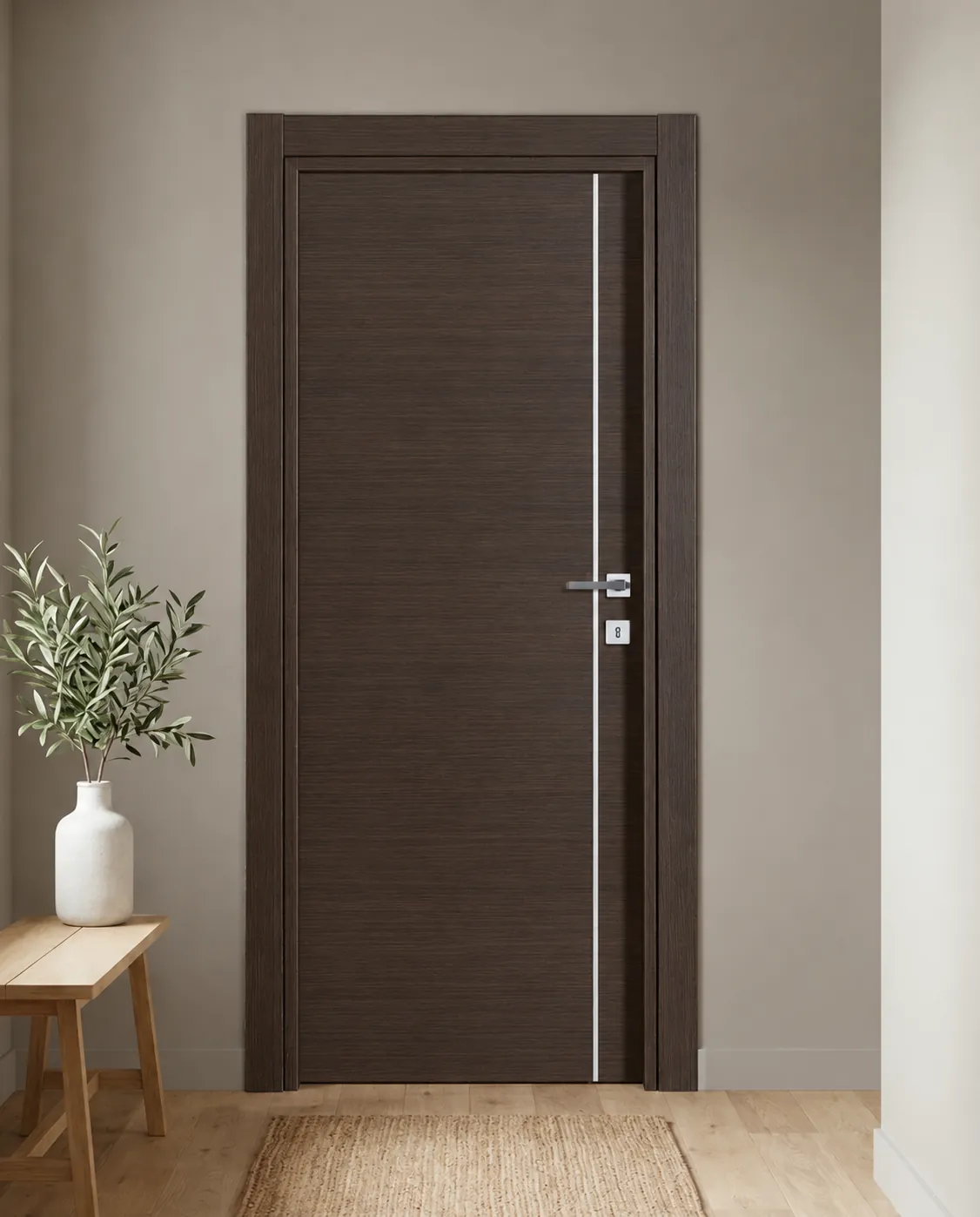 Porta interna laminata TOR-54 in Wengé