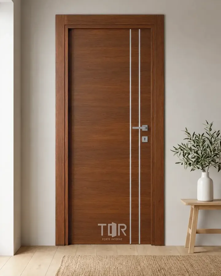 Porta interna laminata TOR-55 in Noce Naz