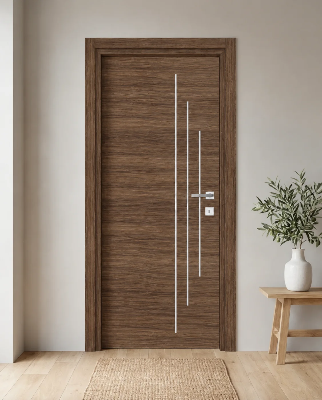 Porta interna laminata TOR-57 in Noce Alter