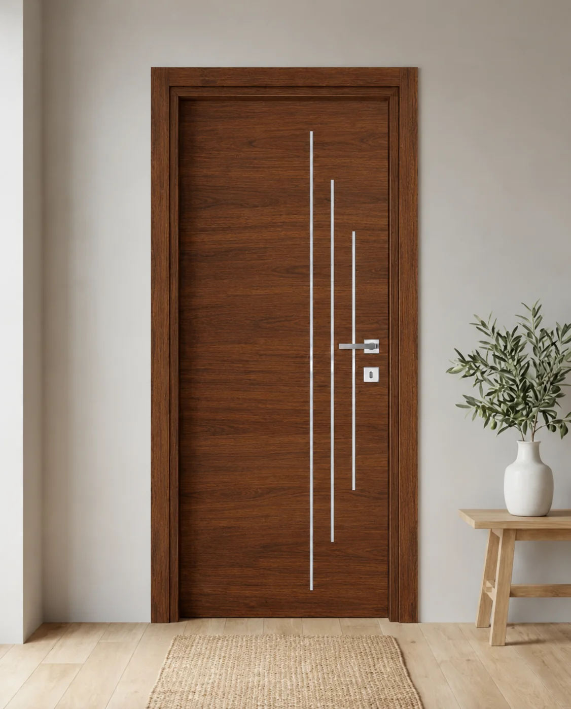 Porta interna laminata TOR-57 in Noce Naz