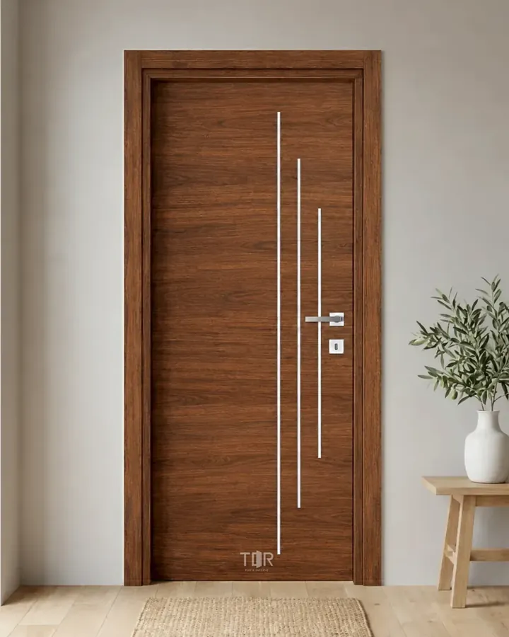 Porta interna laminata TOR-57 in Noce Naz