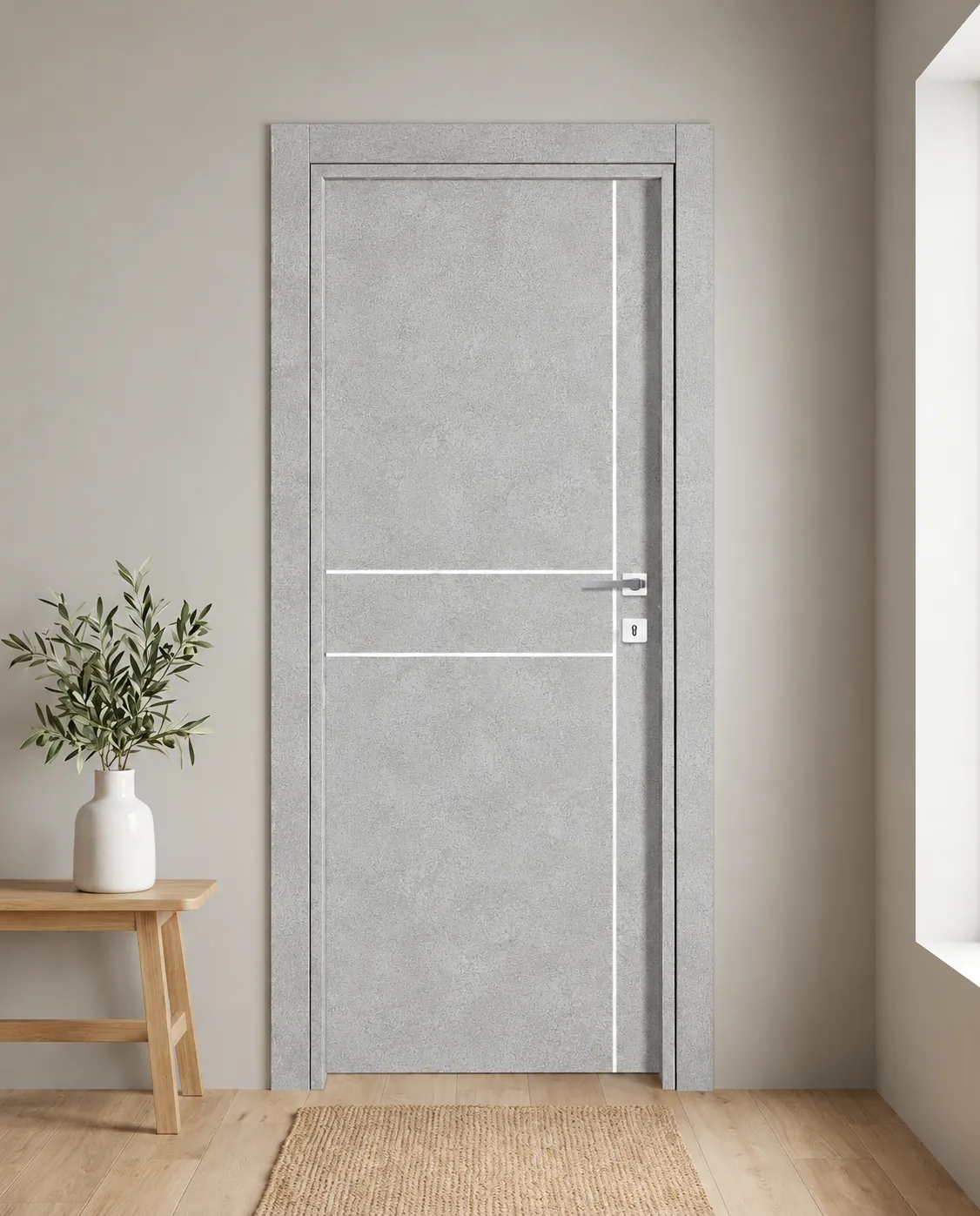 Porta interna laminata TOR-58 in Beton Maloja