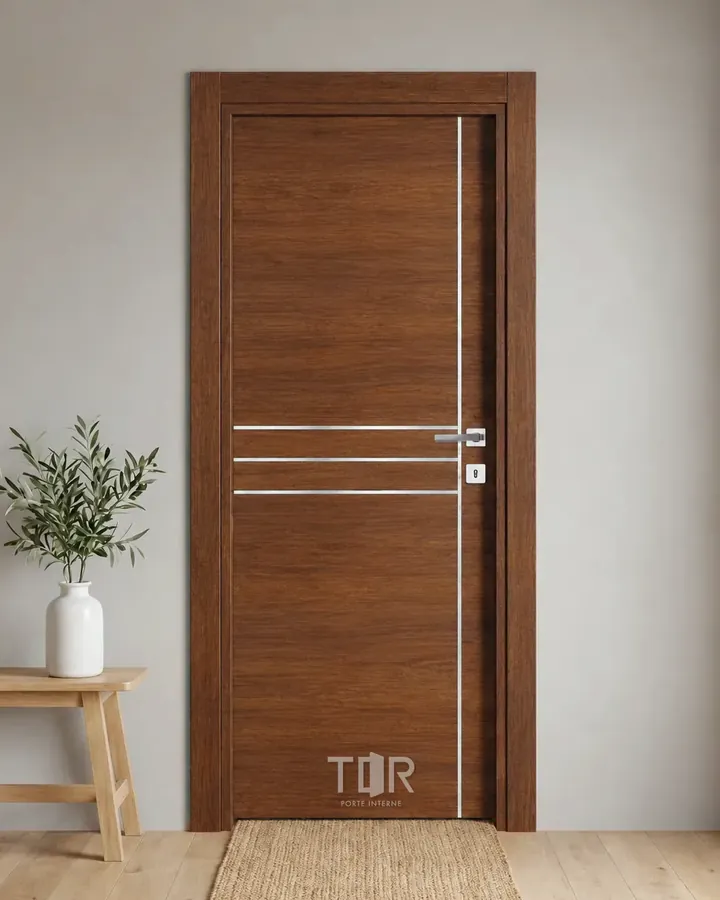 Porta interna laminata TOR-59 in Noce Naz