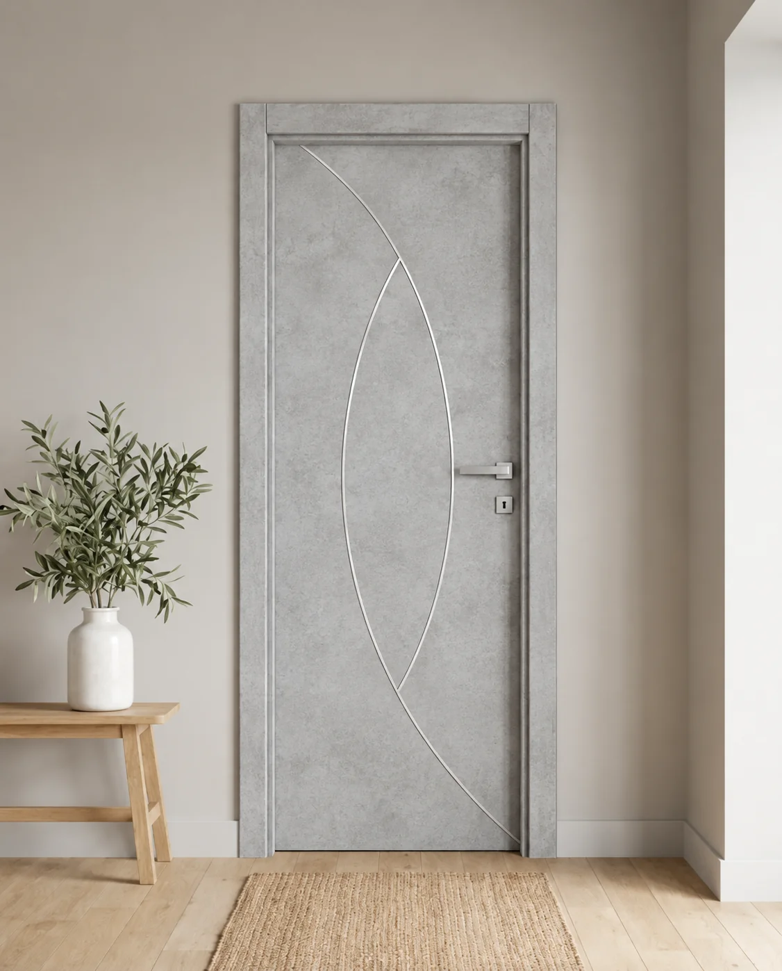 Porta interna laminata TOR-60 in Beton Maloja