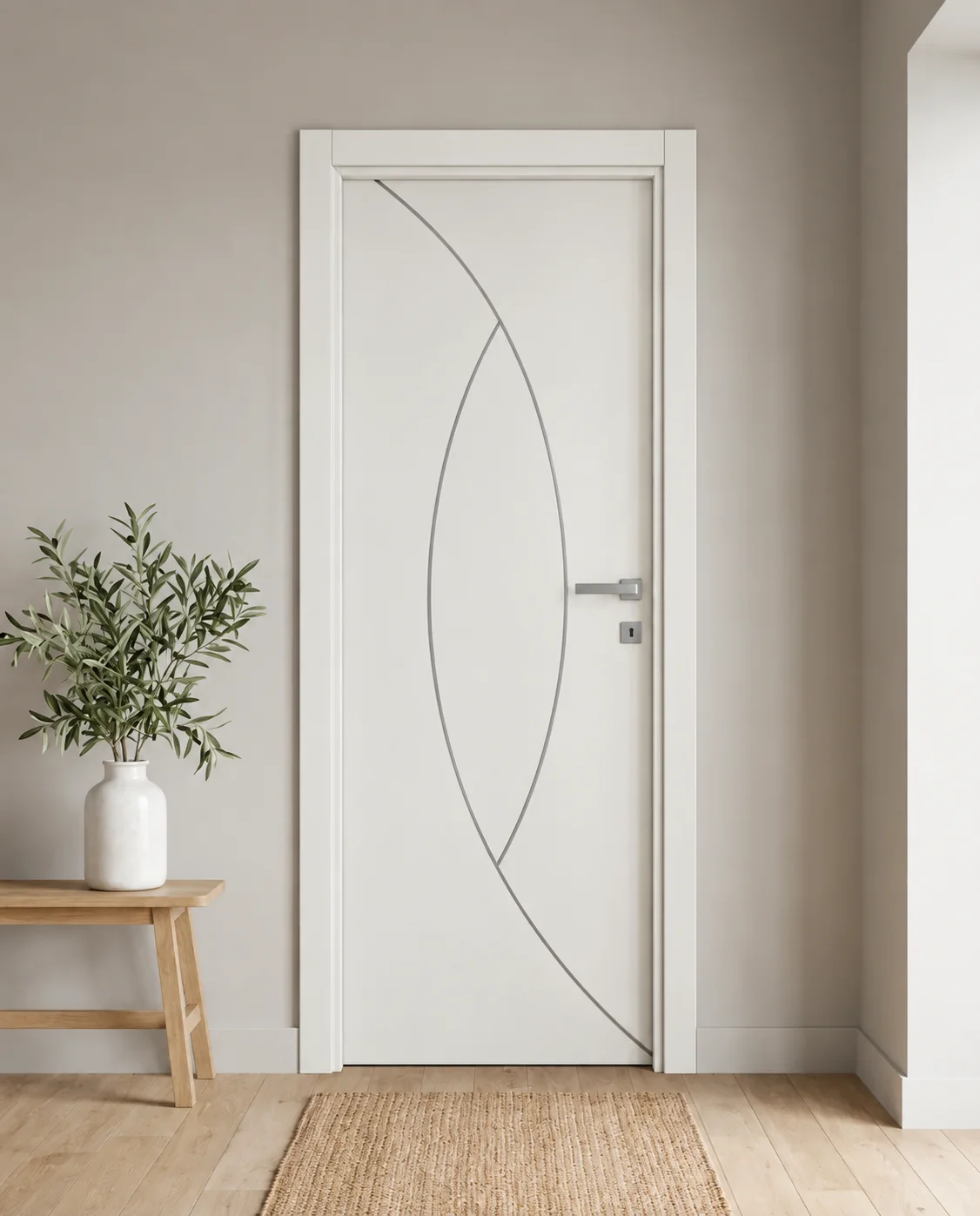 Porta interna laminata TOR-60 in Bianco