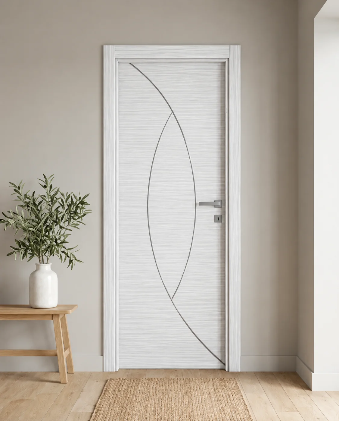 Porta interna laminata TOR-60 in Bianco Matrix