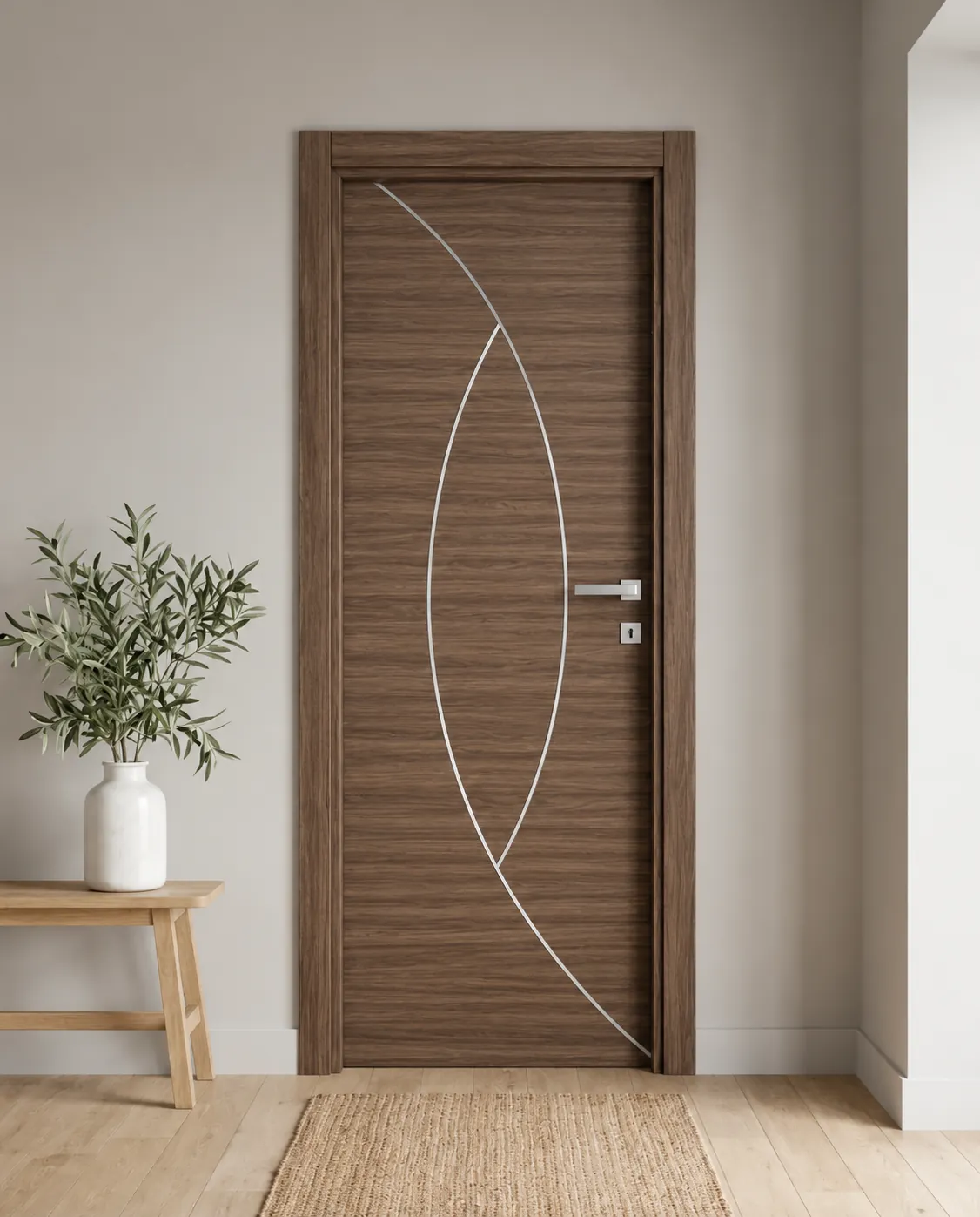 Porta interna laminata TOR-60 in Noce Alter