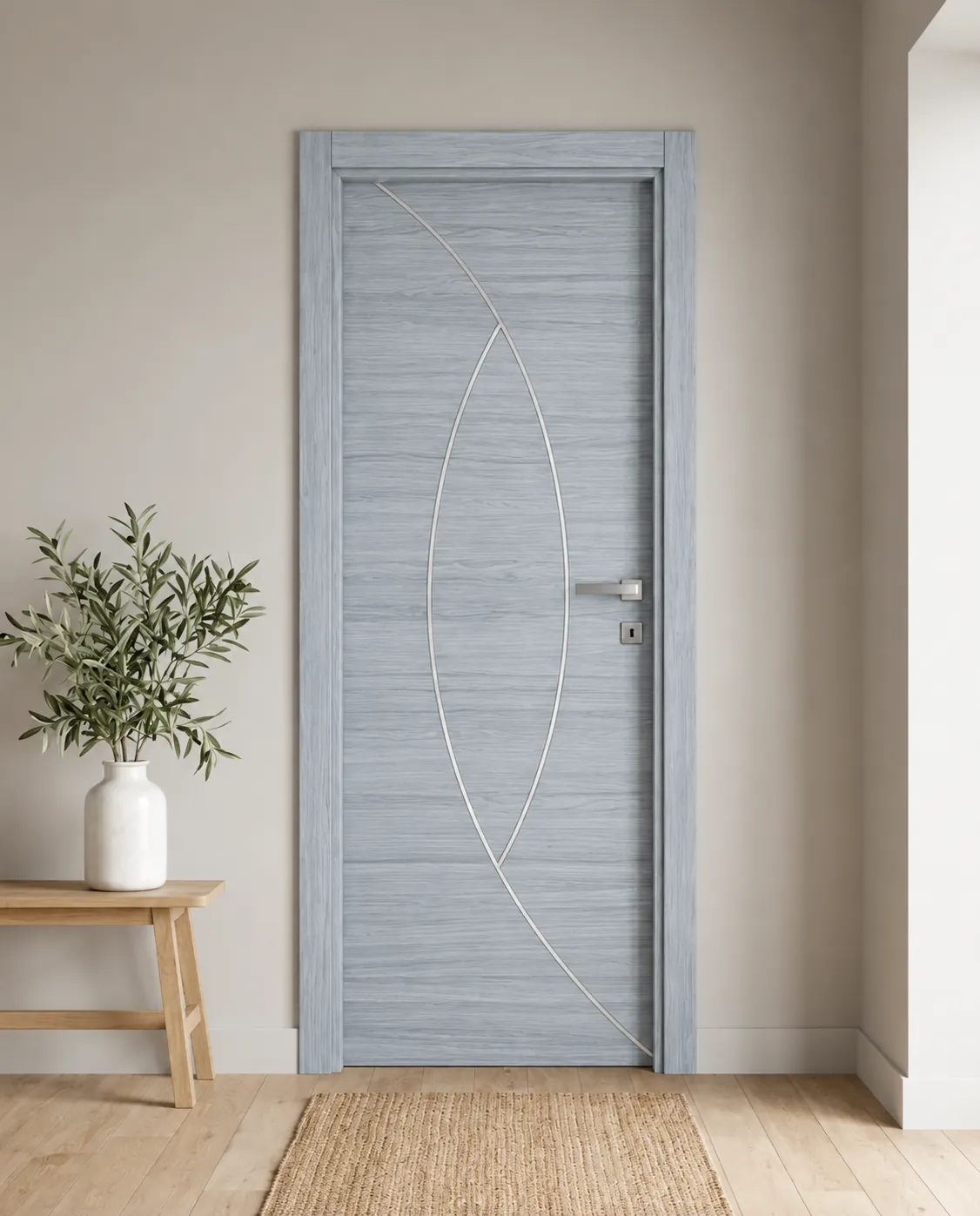 Porta interna laminata TOR-60 in Olmo Cenere