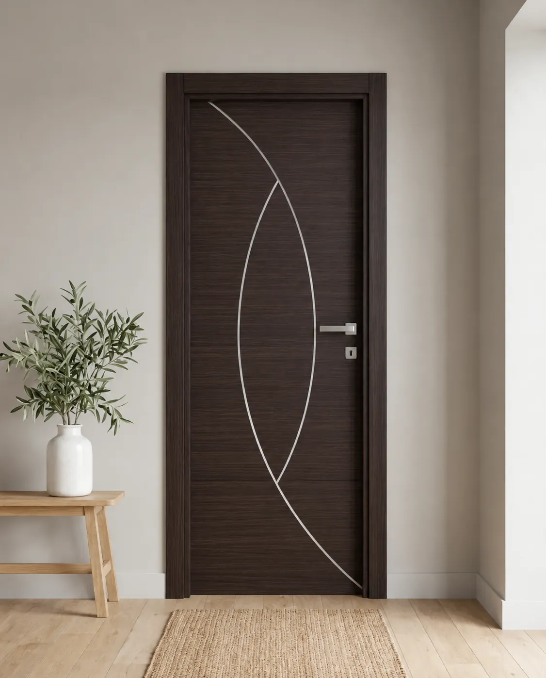 Porta interna laminata TOR-60 in Wengé